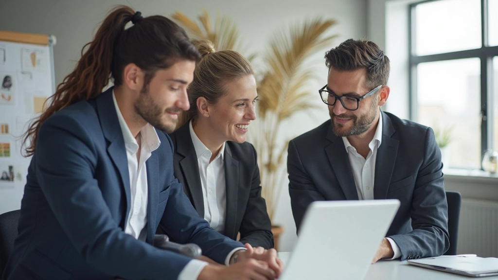 Team members engaged in productive discussion showing strong collaboration