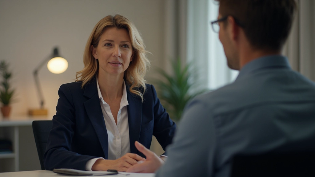 Mentor providing constructive feedback during professional development conversation